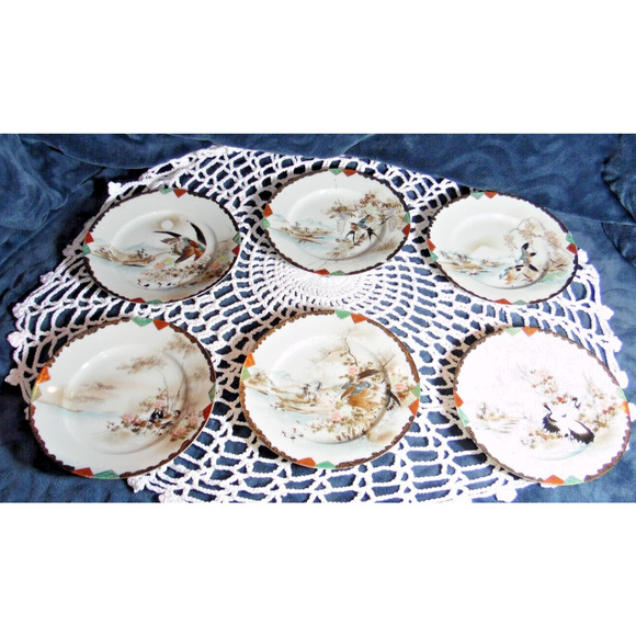 Vintage Japanese Water Birds 10 PC. Tea Set - Picture 13 of 16